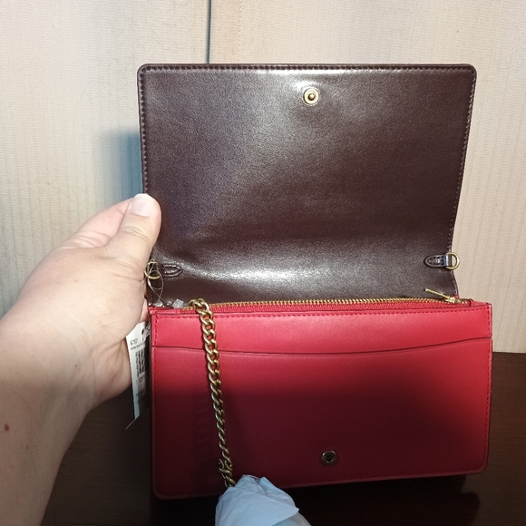 Coach Callie Floral Foldover Clutch with Shoulder Strap NWT - Picture 3 of 8